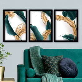 Wallity Cuadro Decorativo Enmarcado Multicolor (3 Piezas) 35 x 45 cm
